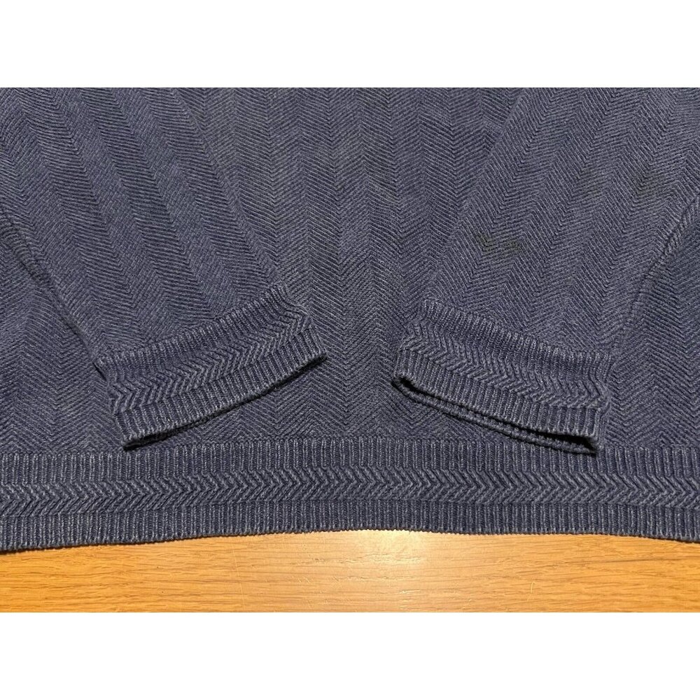 Chaps Ralph Lauren Sweater Men Size Large Blue Cotton Hand Framed Preppy Classic - Picture 13 of 13